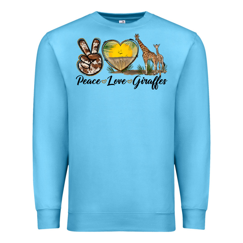Peace Love Giraffes Premium Sweatshirt by LillyAllenDesigns | Teevron