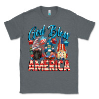 Charcoal Heather God blessed America gnomes 4th of July Classic Tee - CowGirlArtShop