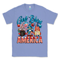 Colony Blue God blessed America gnomes 4th of July Classic Tee - CowGirlArtShop