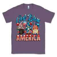 Lavender God blessed America gnomes 4th of July Classic Tee - CowGirlArtShop