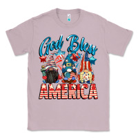Lilac God blessed America gnomes 4th of July Classic Tee - CowGirlArtShop