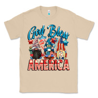 Mushroom God blessed America gnomes 4th of July Classic Tee - CowGirlArtShop
