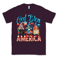 Plum God blessed America gnomes 4th of July Classic Tee - CowGirlArtShop
