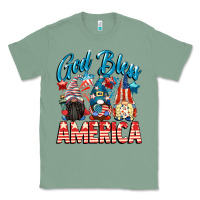Sage God blessed America gnomes 4th of July Classic Tee - CowGirlArtShop