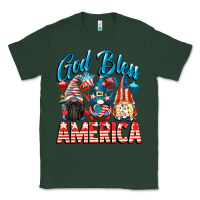Sports Green God blessed America gnomes 4th of July Classic Tee - CowGirlArtShop