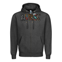 Charcoal Heather nurse caring strong essential Zipper Hoodie - CowhideDigitalArt