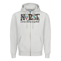Dove Grey nurse caring strong essential Zipper Hoodie - CowhideDigitalArt