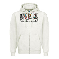 Oatmeal Heather nurse caring strong essential Zipper Hoodie - CowhideDigitalArt