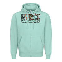 Seafoam nurse caring strong essential Zipper Hoodie - CowhideDigitalArt