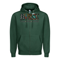 Sports Green nurse caring strong essential Zipper Hoodie - CowhideDigitalArt