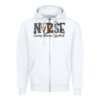 White nurse caring strong essential Zipper Hoodie - CowhideDigitalArt