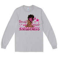Moon Dust Breast Cancer Awareness with Afro Woman Long Sleeve Tee - texasbilliewilder
