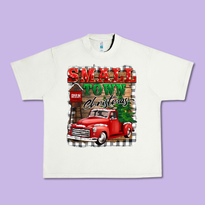 Small Town Christmas Urban Heavy Tee Designed By Barkaloodesign