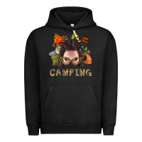 Pigment Black Camping Braid Hair Woman With Fire Bbs Urban Hoodie - BundleAndBundleShop