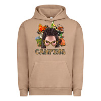Pigment Burro Camping Braid Hair Woman With Fire Bbs Urban Hoodie - BundleAndBundleShop