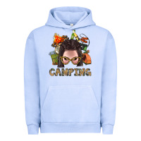 Pigment Grape Ice Camping Braid Hair Woman With Fire Bbs Urban Hoodie - BundleAndBundleShop