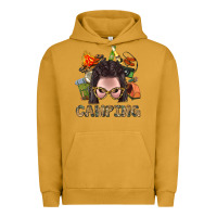Pigment Peanut Butter Camping Braid Hair Woman With Fire Bbs Urban Hoodie - BundleAndBundleShop