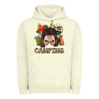 Pigment Pistachio Camping Braid Hair Woman With Fire Bbs Urban Hoodie - BundleAndBundleShop