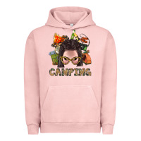 Pigment Salmon Camping Braid Hair Woman With Fire Bbs Urban Hoodie - BundleAndBundleShop