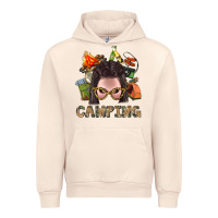 Sandshell Camping Braid Hair Woman With Fire Bbs Urban Hoodie - BundleAndBundleShop