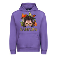 Tulip Camping Braid Hair Woman With Fire Bbs Urban Hoodie - BundleAndBundleShop