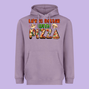 Life Is Better With Pizza Heavyweight Hoodie Designed By Adodesignshop