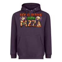 Plum life is better with pizza Heavyweight Hoodie - AdoDesignShop