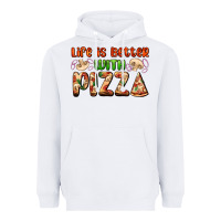 White life is better with pizza Heavyweight Hoodie - AdoDesignShop