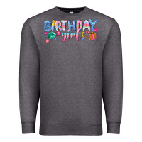 Charcoal Heather birthday girl Premium Sweatshirt - NancyCooperArtShop