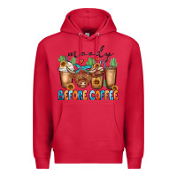 Cardinal moody before coffee Premium Hoodie - MaliasSmallBusiness