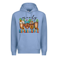 Colony Blue moody before coffee Premium Hoodie - MaliasSmallBusiness