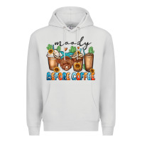 Dove Grey moody before coffee Premium Hoodie - MaliasSmallBusiness