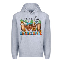 Heather Grey moody before coffee Premium Hoodie - MaliasSmallBusiness
