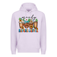 Lilac moody before coffee Premium Hoodie - MaliasSmallBusiness