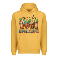 Mustard moody before coffee Premium Hoodie - MaliasSmallBusiness