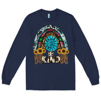 Navy western rainbow  be kind Long Sleeve Tee - RanaPortraitStore