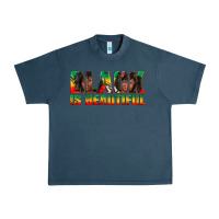 Midnight Navy black is beautiful juneteenth Urban Heavy Tee - texasbilliewilder