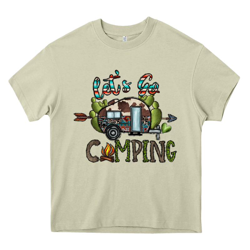 Let's Go Camping Heavy Core Tee by CowhideDigitalArt | Teevron