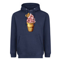 Navy ice cream fast food Heavyweight Hoodie - AdoDesignShop