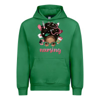 Emerald Afro Messy Bun Nursing Bbs Urban Hoodie - BundleAndBundleShop