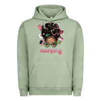 Afro Messy Bun Nursing Bbs Urban Hoodie | Teevron