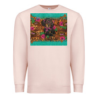Pale Pink dachshund Premium Sweatshirt - BarkalooDesign