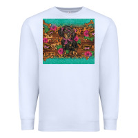 White dachshund Premium Sweatshirt - BarkalooDesign