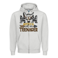Dove Grey proud mom official of an teenager Zipper Hoodie - CowhideDigitalArt