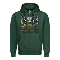 Sports Green proud mom official of an teenager Zipper Hoodie - CowhideDigitalArt