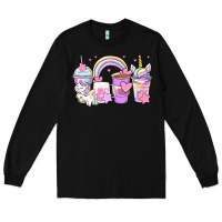 Black unicorn coffee cups Long Sleeve Tee - Zillion Design Studio