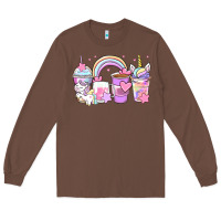 Chestnut unicorn coffee cups Long Sleeve Tee - Zillion Design Studio
