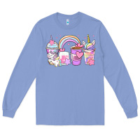 Colony Blue unicorn coffee cups Long Sleeve Tee - Zillion Design Studio