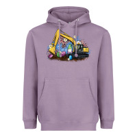 Lavender easter excavator gnome egg leopard Heavyweight Hoodie - Artiststas