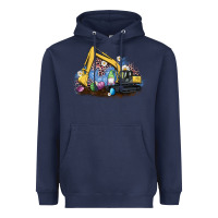 Navy easter excavator gnome egg leopard Heavyweight Hoodie - Artiststas